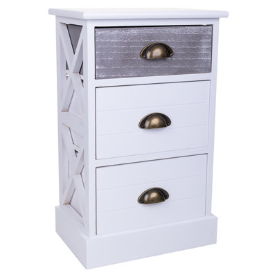 Zane 35cm W Solid + Manufactured Wood Bedside Table