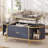 39.4" Lift Top Coffee Table with 2 Drawers, Modern LED Coffee Tables-112805687-112805688