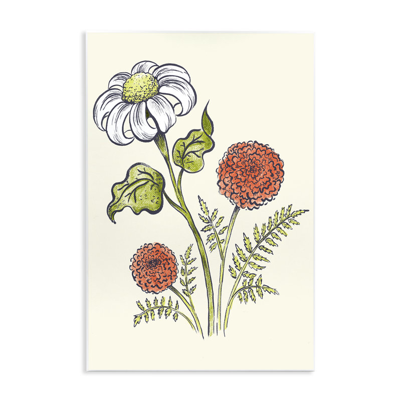Plaque murale de style rétro Garden Blossoms, design par Hannah Moren, H 15 po x l 10 po