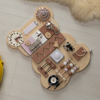 Wooden Sensory Learning Toddler Busy Board