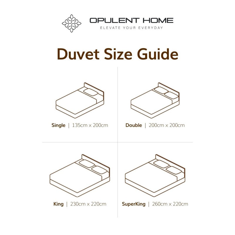 Opulent Home Lightweight 7.5 Tog Summer Cotton Duvet - Anti-Allergy Hypoallergenic Hollowfibre Quilt - Single/Double/King/Super King