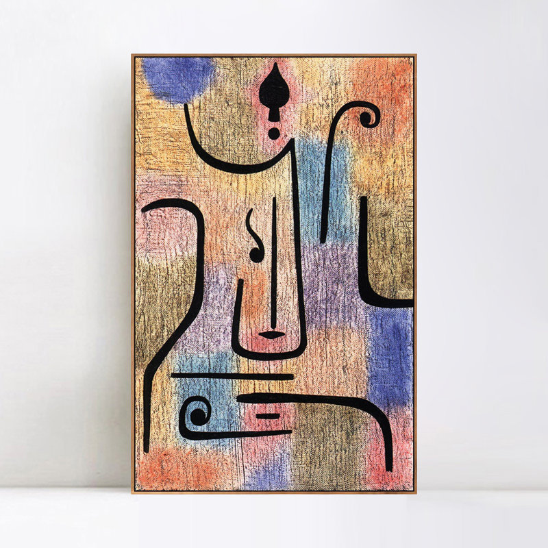 Impression sur toile encadrée Erzengel par Paul Klee Wall Art Living Office Home Decorations, 30 po x 40 po