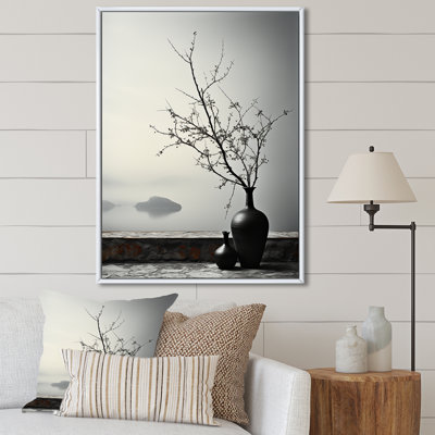 Minimalisme Winters Window Oasis I - impression d'art sur toile Minimalisme
