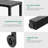 Outdoor Bar Table, Rectangular Narrow Counter-Height Table, Bar-Height Design For Balcony, Patio, Garden, Yard, And Poolside Use, (Black)