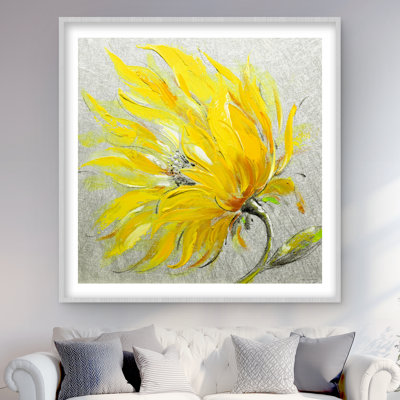 Fleur jaune - impression encadrée de salon