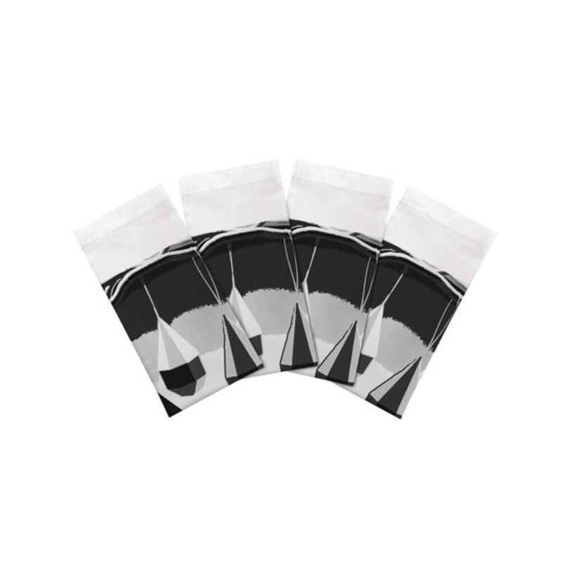 Ornaments Cotton Blend Square Napkins, Black/White