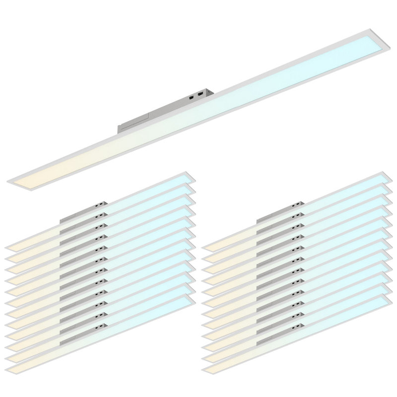 6X6 FT LED Recessed Backlit Panel 4CCT 3000K-5000K 40W/50W/60W Selectable, Up To 6600LM, Drop Ceiling Lights, 0-10V Dimmable UL Listed 24 Pack