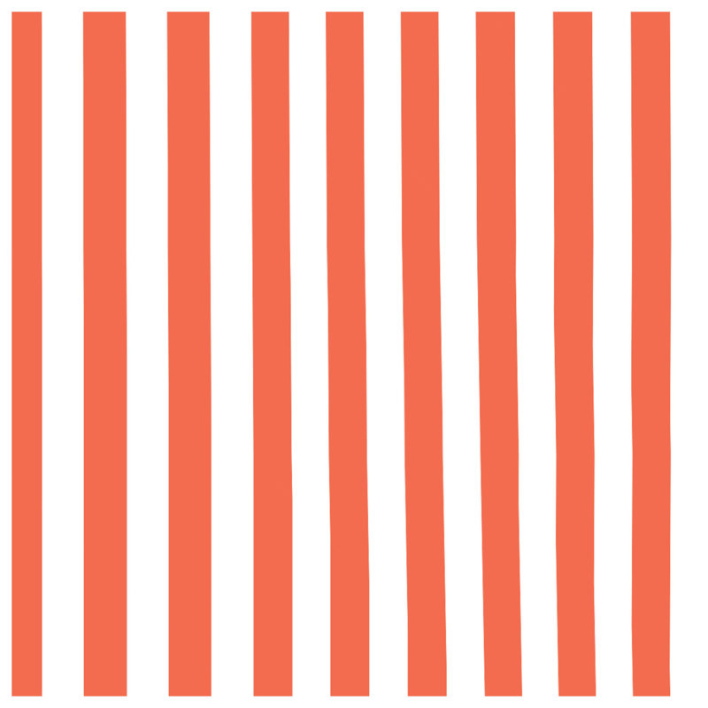 Orange Vertical Stripes Bath Mat, L 34 po x L 21 po
