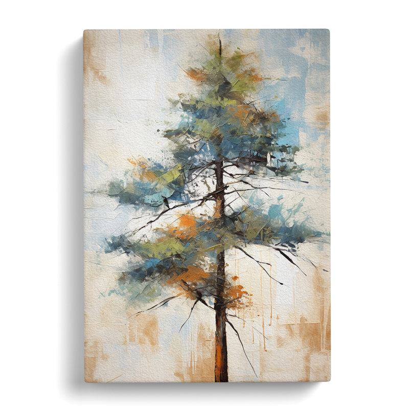 Pine Tree Gestural - Wrapped Canvas, 76cm H x 50cm W x 3cm D