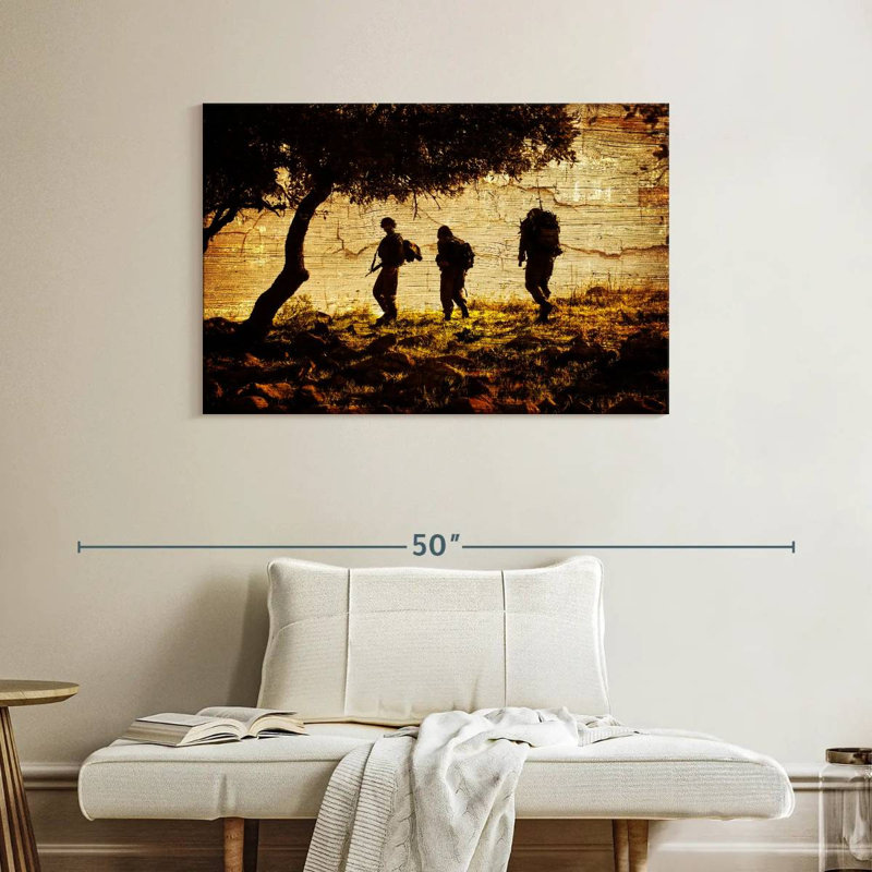 Mait Military Troop, 26" H x 39" W