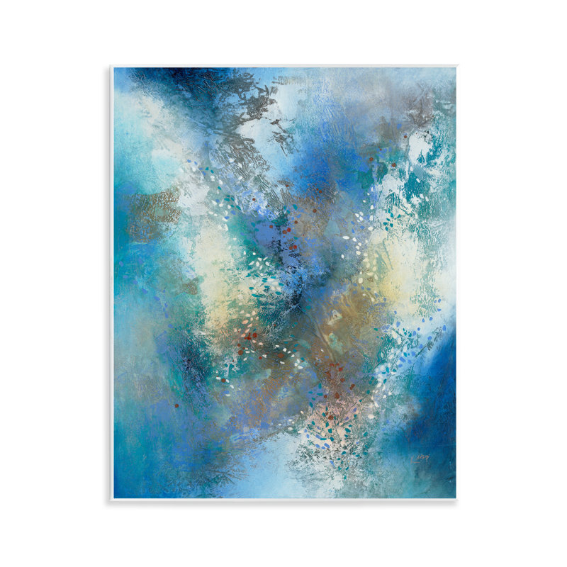 Art mural abstrait bleu fluide par K. Nari