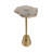 Apolaya 23" Reykur Short Raw Agate Table, White/Gold-717386487