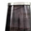 Ensemble de deux vases de plancher cylindriques en verre abstrait noir et bleu