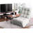 Lazy For Leisure Time - Suitable Dormitory Gray Metal & Linen Folding Reclining Chair , Comfortable Adjustable Back