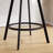Rabassa Swivel Upholstered 26" Linen Counter Stool with Curved Wing Back and Metal Frame-1860696536