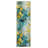 Ice Blue And Yellow Themed Floral Decorative Washable Rug-1070308881