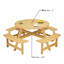 Ensemble de table de pique-nique 8 personnes avec 4 bancs intégrés et un trou pour parasol - parfait pour le jardin