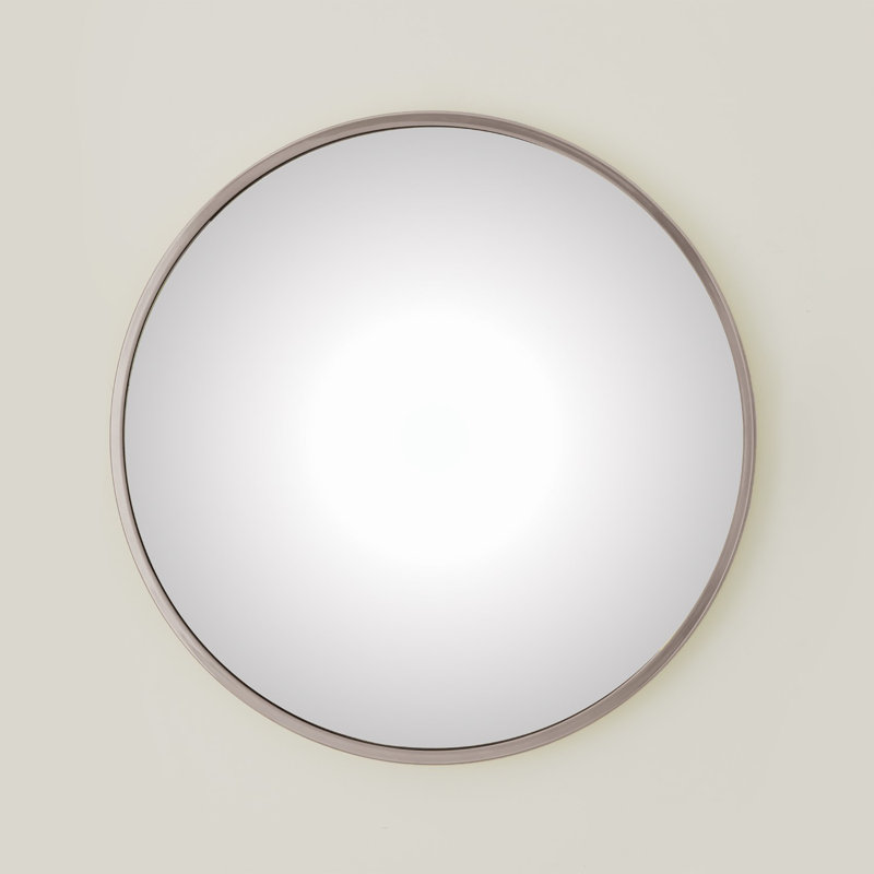 Hoop Convex Mirror, 42" H x 42" W, Nickel