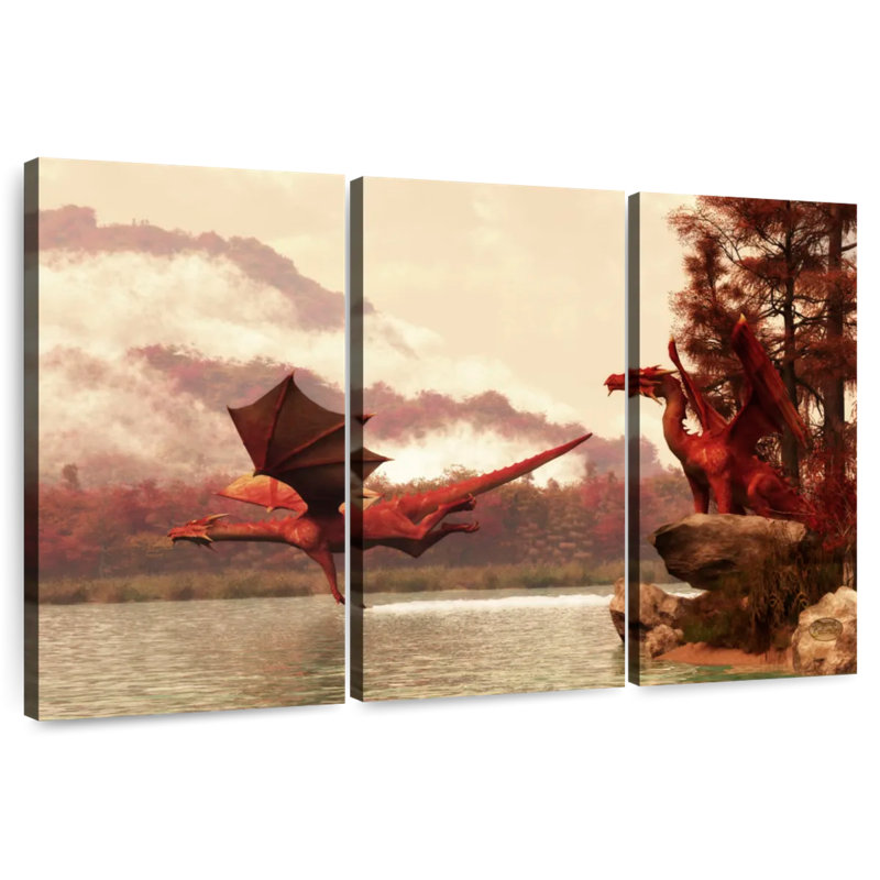 Kelan Autumn Dragons, 42" H x 65" W