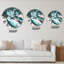 Horloge murale moderne rose et bleu clair-254534007