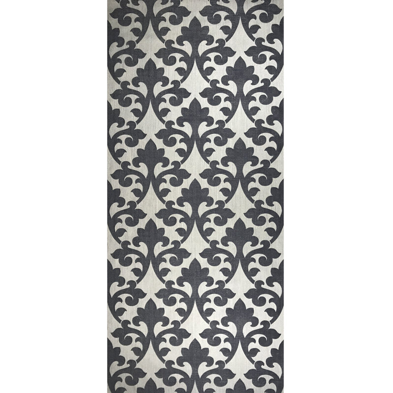 Velours damassé texturé métallique Swenson, Onyx