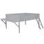 Lit mezzanine double en bois avec bureau et DEL-118098613