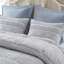 Ensemble de literie en jacquard romantique bleu, grand édredon en polyester