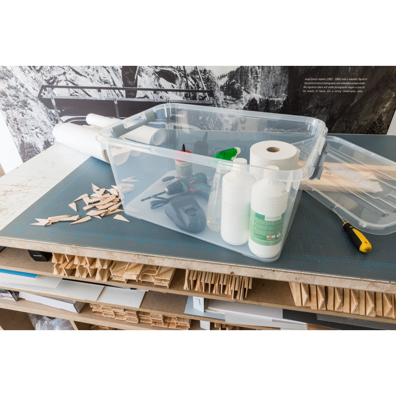 Set Of 3 Handy+ Box Transparent, 50 L