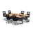 Rectangle 6 Person Flip Top 72'' L Modular Training Table and Chair Set with Casters and Modesty Panel and Cable Management