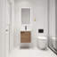  Deyvi 18" Single Sink Wall Mounted Bathroom Vanity,Floating Vanity With 1 Door,White Ceramic Top-1141480437