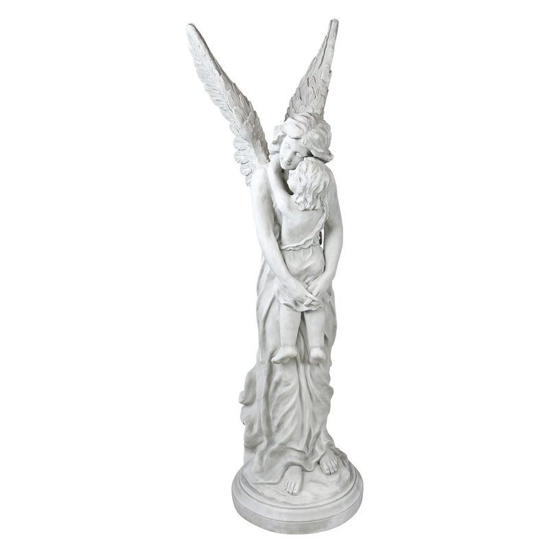 Statue de jardin ange gardien du paradis
