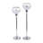Glam Metal and Aluminum Pillar or Taper Candle Holder with Etched Glass Globe and Sleek Contemporary Design for Decorative Accent and Ambient Lighting in Modern Interiors-1456740655