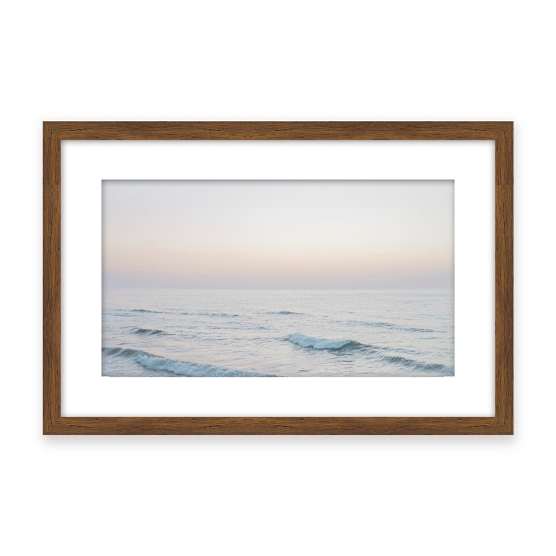 Coastal Retreat Dawn by  - Picture Frame Photograph on Paper, 32" H x 48" W x 1.125" D, Beige, Framed Matted Print