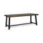 Table de salle à manger d'extérieur en bois d'acacia, gris / métal rustique-555145604-555145626