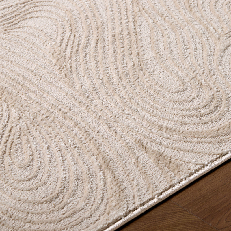 ELLE Decor X Livabliss Grenelle Machine Woven Rug, Rectangle 6'7" x 9', Cream