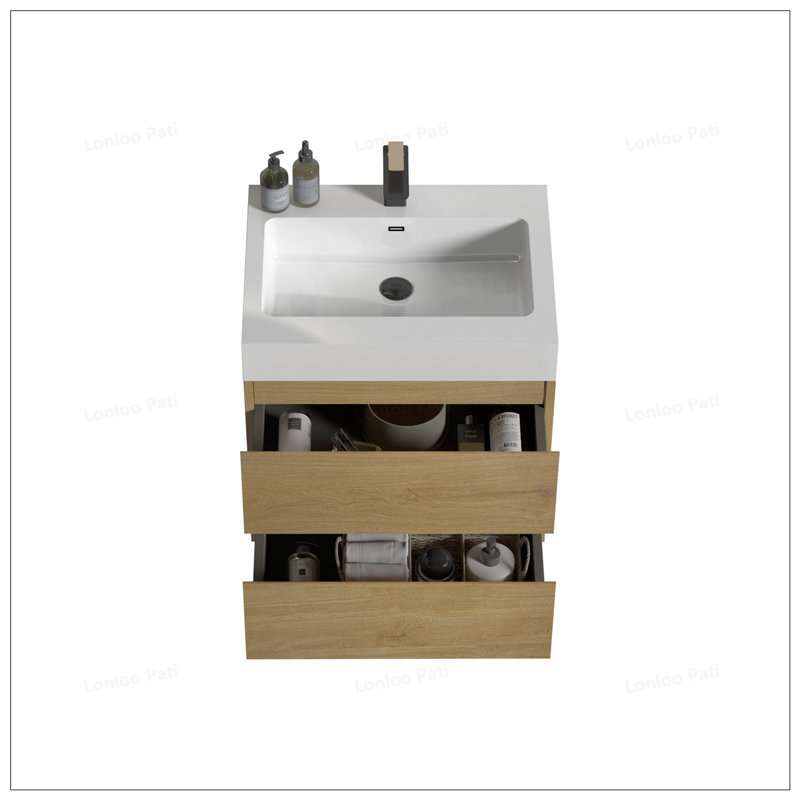 Meuble-lavabo mural 24 po avec lavabo, 24"
