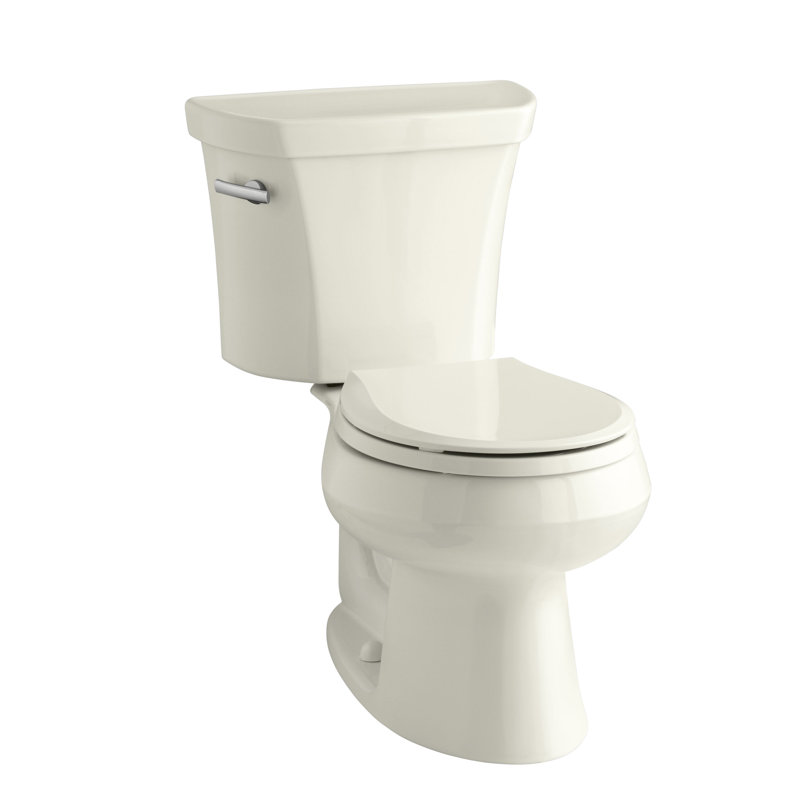 Wellworth® 1.28 GPF Water Efficient Round Two-Piece Toilet (Seat Not Included), Biscuit