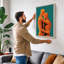 Figures in Embrace Modern 1 Piece Wrapped Canvas Wall Art-951352922-951352927