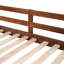 Lit superposé simple au-dessus de simple avec lit gigogne, escalier de rangement et structure en bois massif pour chambre d'enfant-113547207