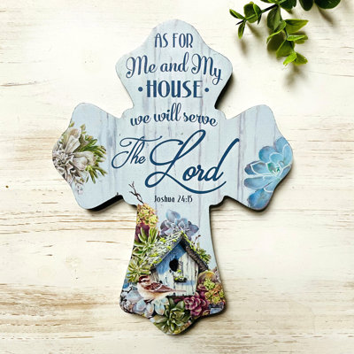 Serve the Lord croix en bois