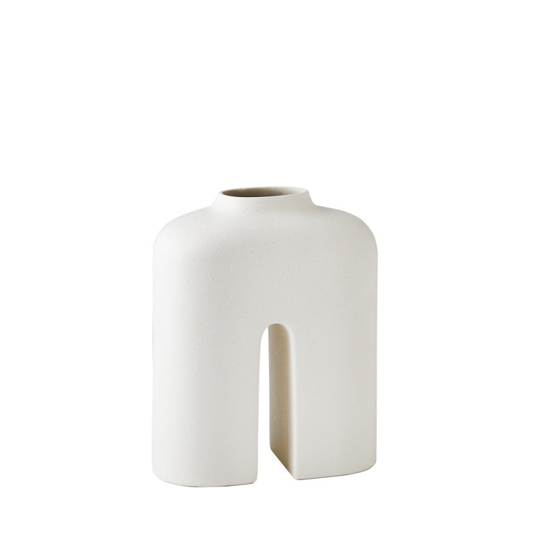Guardian Handmade Ceramic Table Vase, 11.25" H x 8.75" W x 4.25" D