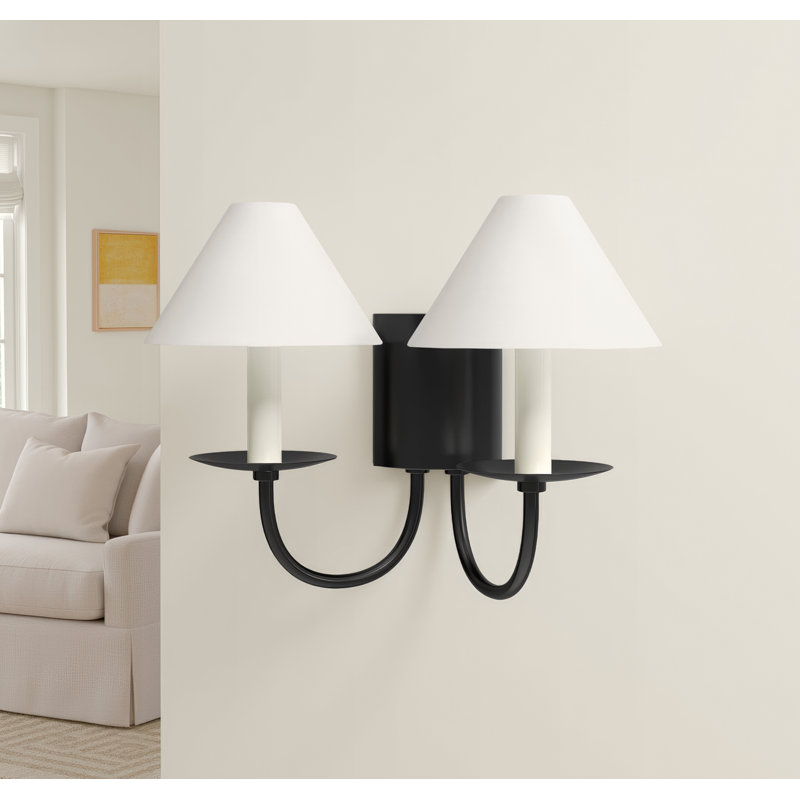 Steel Candle Wall Light, Soft Black