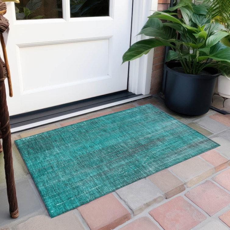 Kinslee Washable Striped Indoor / Outdoor Rug
