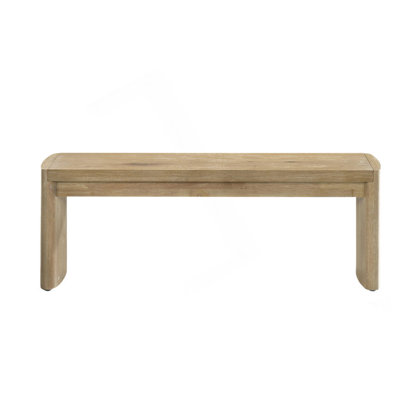 50.5"W Dining Bench, Oak, 18" H x 50.5" W x 15.5" D