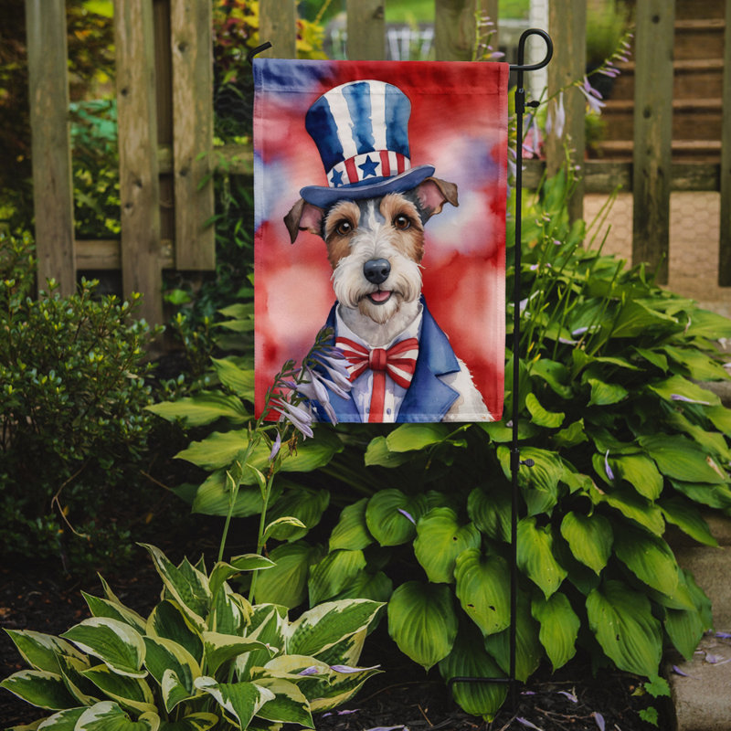 Drapeau patriotique du jardin américain, Fox-terrier blanc
