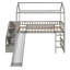 Lit mezzanine simple avec deux tiroirs et glissade, lit maison avec glissade, gris (ancien SKU: LT000130AAE)
