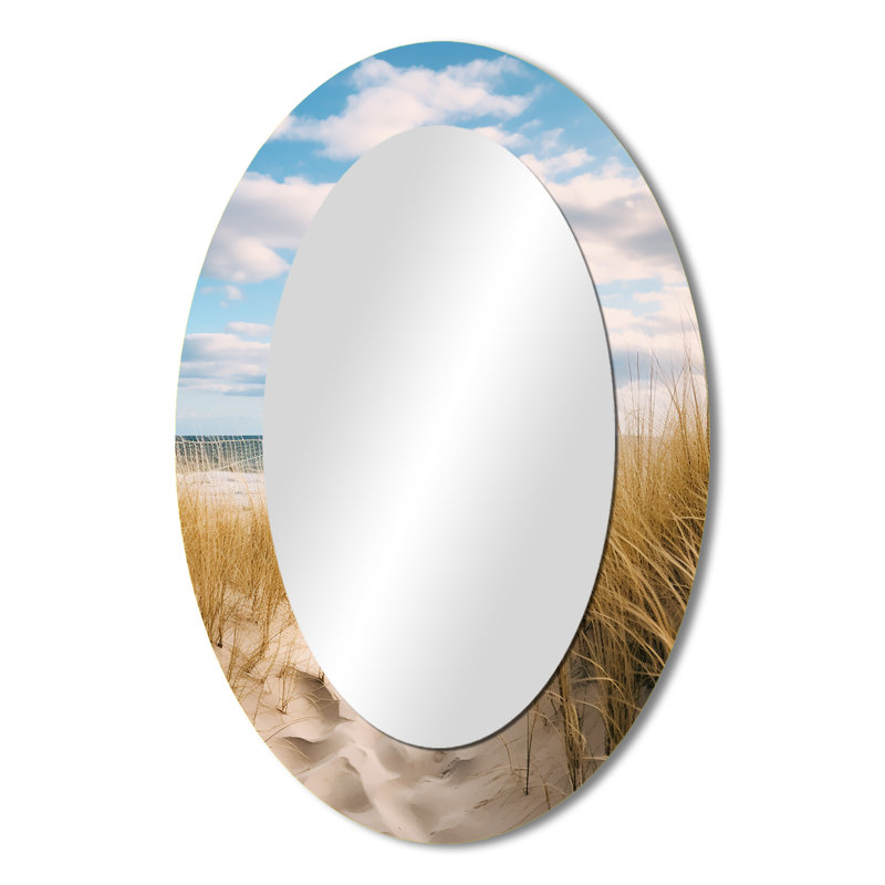 Miroir mural ovale Path To The Beach, 36 po x 24 po