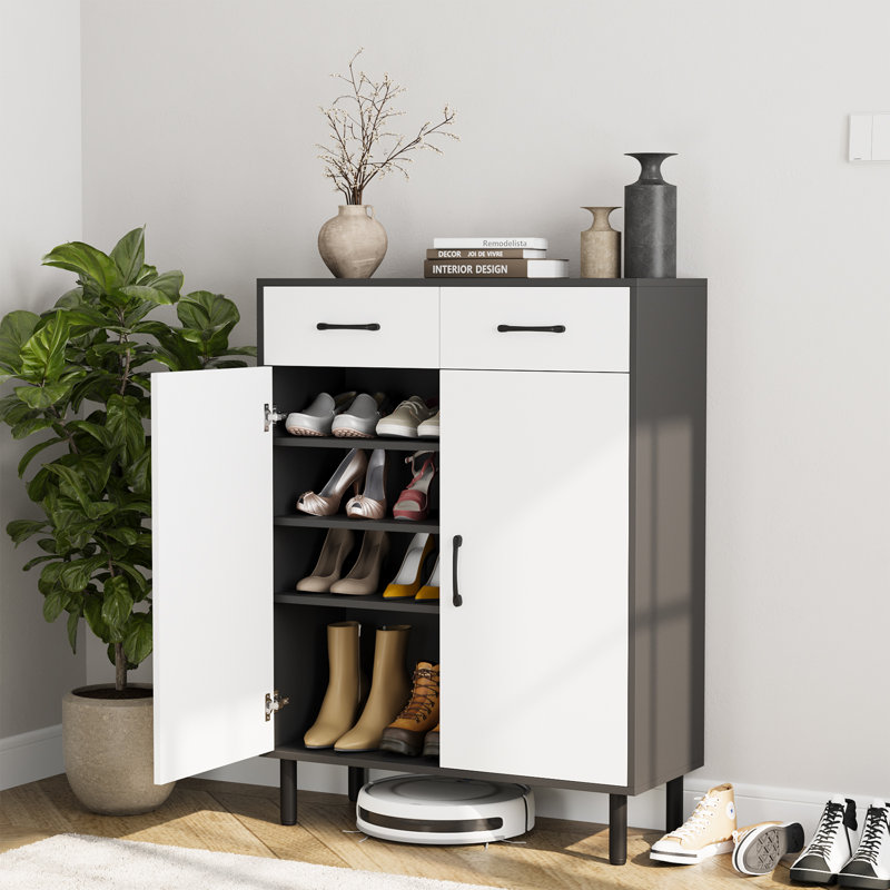 Shoe Storage Cabinet With Two Drawers