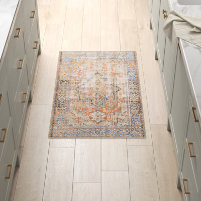 Tapis oriental couleur terre cuite Skye