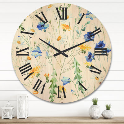 Horloge murale traditionnelle en bois - Camomille et Clover Bell II